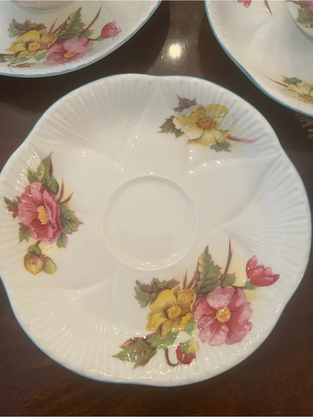 Shelley Begonia Floral fine china Tea Set made in England